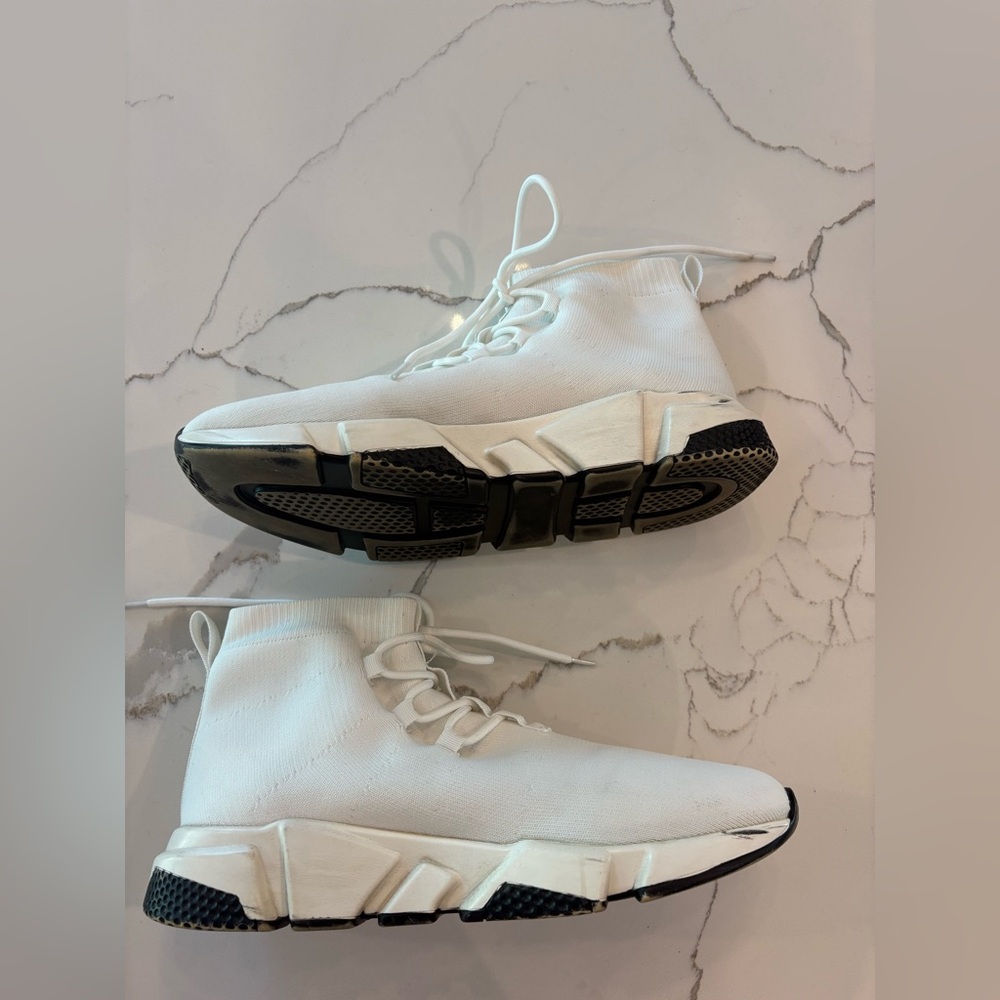 Gianfranco Ferre White Knit Sneakers - Picture 3 of 4